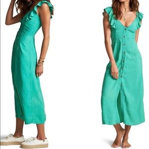 Billabong x Sincerely Jules Teal Midi Dress